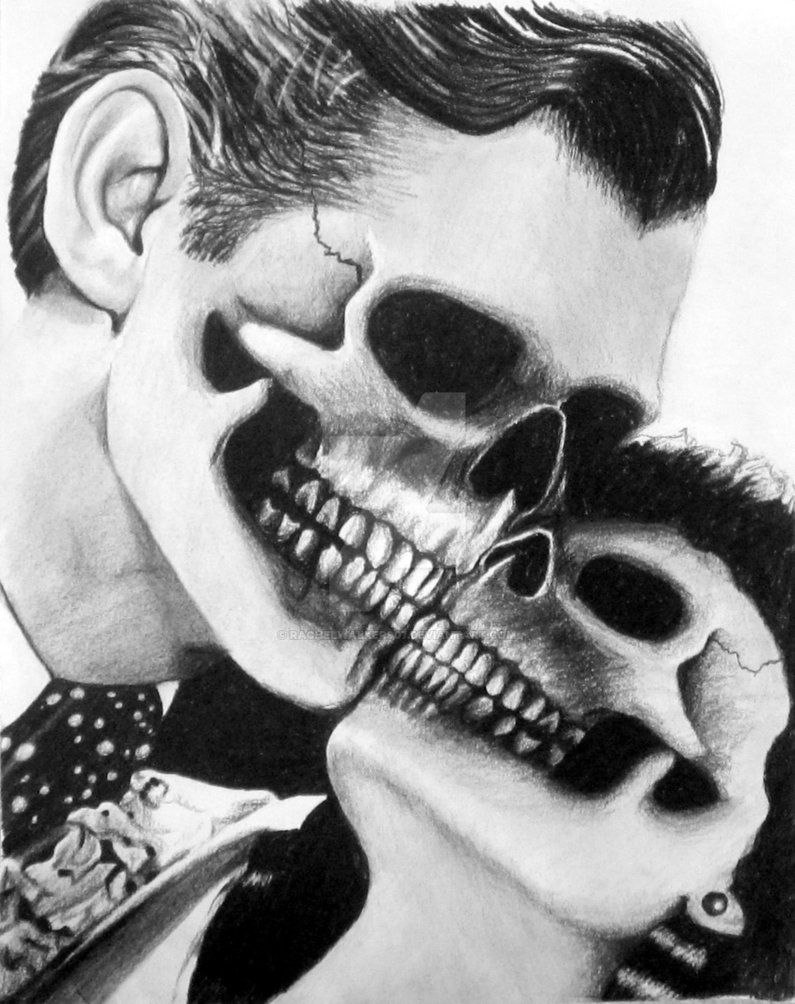 795x1004 skeleton gone with the wind charcoal drawing - Gone With The Wind Drawing