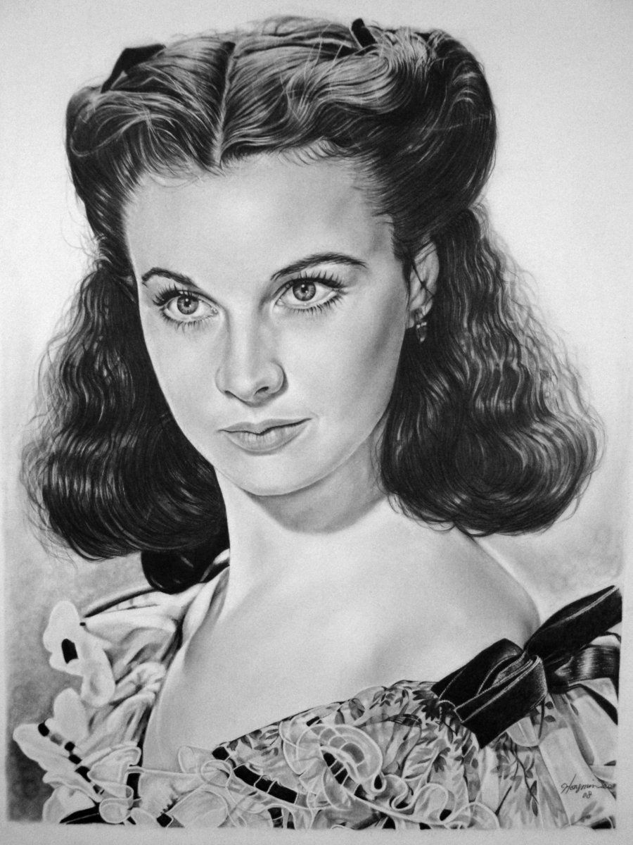 900x1200 vivien leigh - Gone With The Wind Drawing
