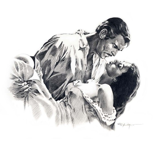 500x471 gone with the wind drawing on we heart it - Gone With The Wind Drawing