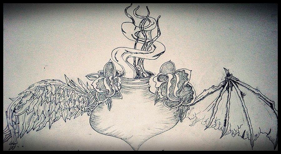 900x493 Heart Of Good And Evil Drawing - Good And Evil Drawings