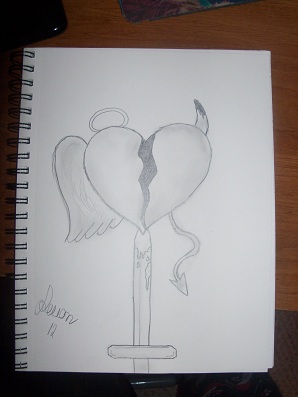 298x397 Half Good Half Evil - Good And Evil Drawings