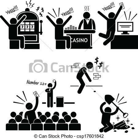 450x454 lucky man good luck people a set of pictograms representing lucky - Good Luck Drawing