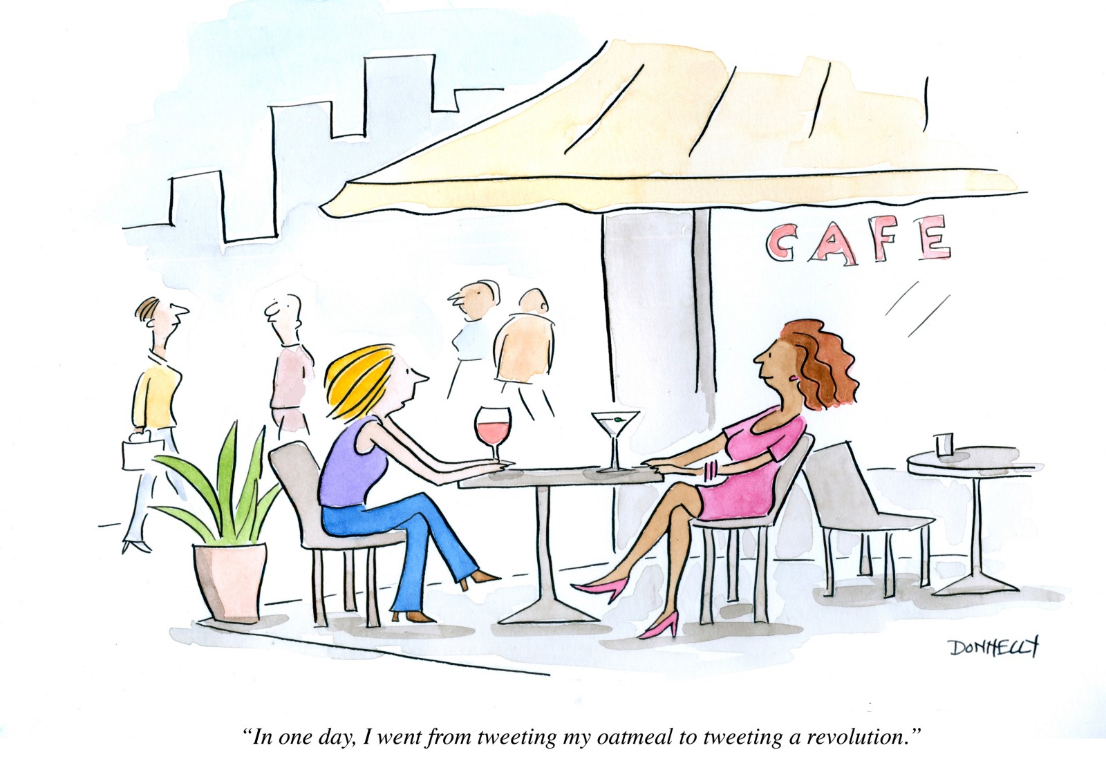 1600x1127 Saying Good Morning On Twitter Liza Donnelly Medium - Good Morning Drawing