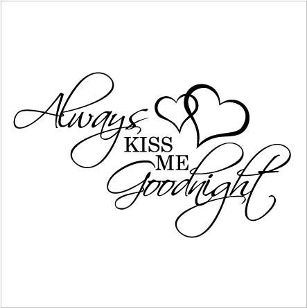 443x445 Wall Sticker Love Quote - Good Night Drawing