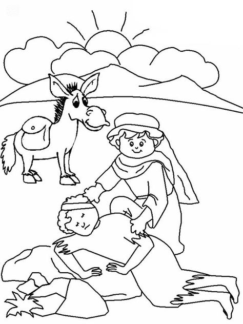 474x632 Good Samaritan Drawing Coloring Page - Good Samaritan Drawing