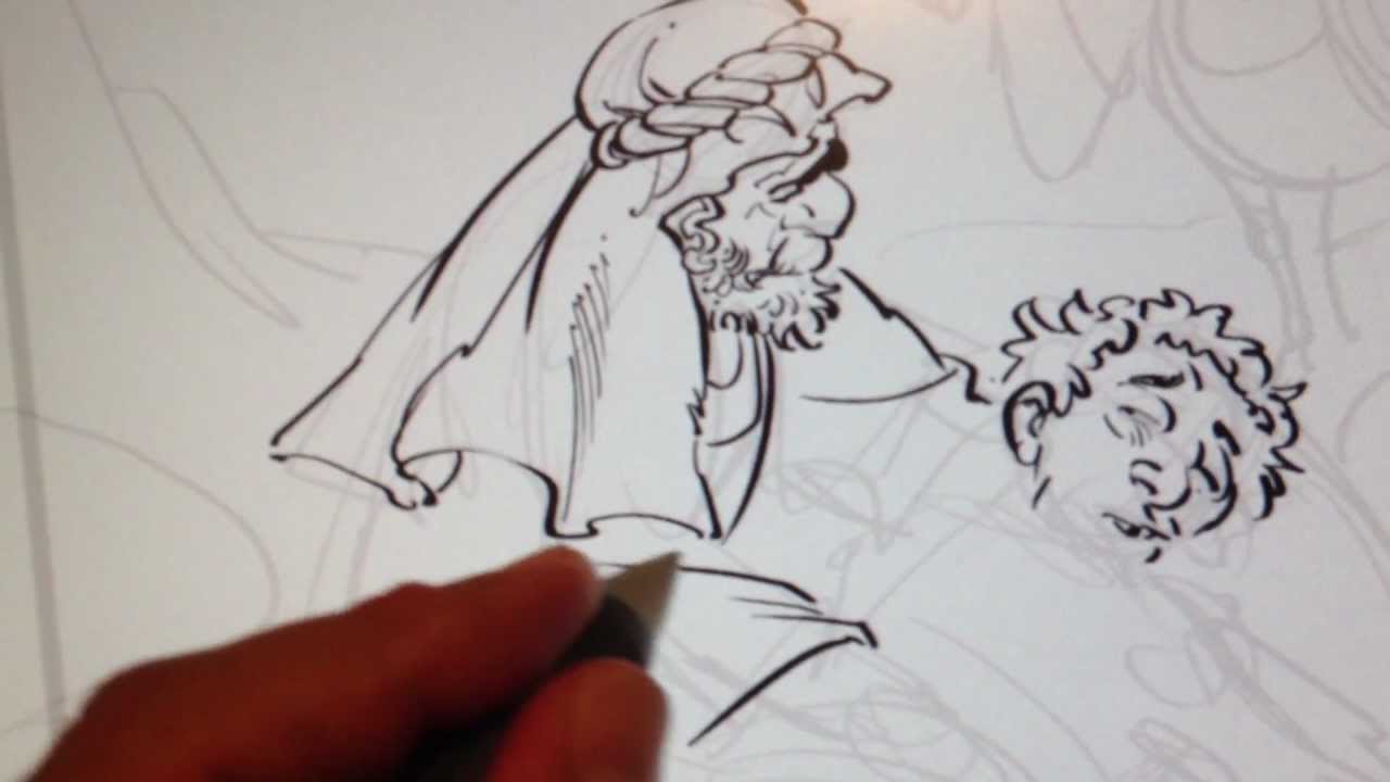 1280x720 Sergio Cariello Inks The Good Samaritan - Good Samaritan Drawing