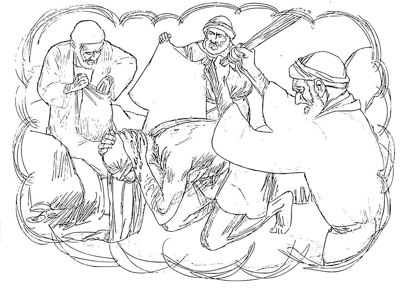 1280x925 The Good Samaritan Coloring - Good Samaritan Drawing