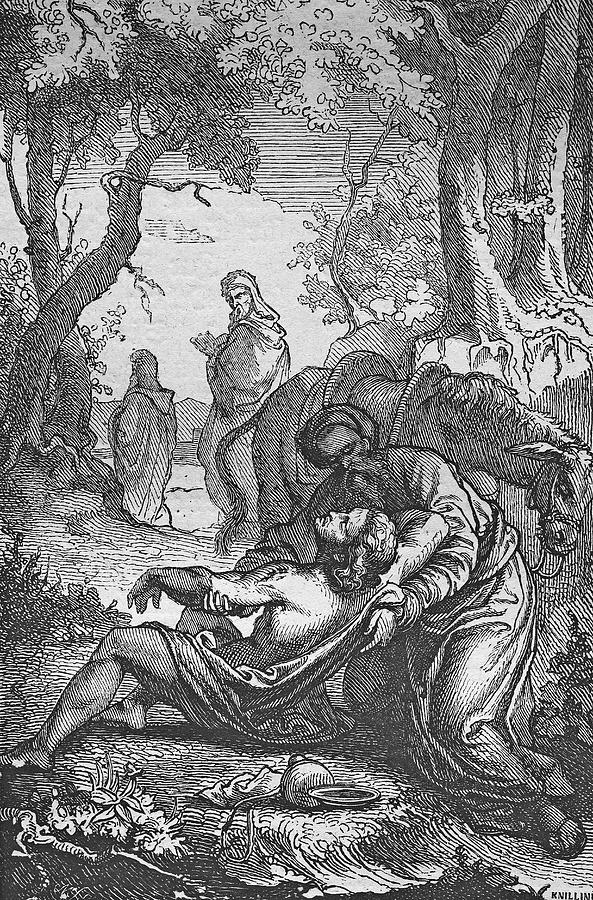 593x900 The Good Samaritan Drawing - Good Samaritan Drawing