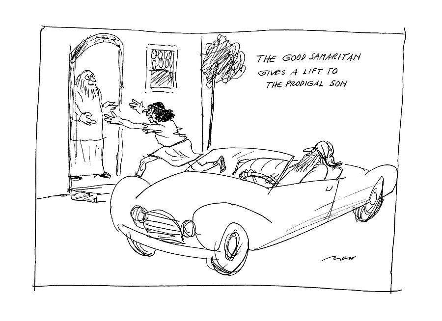 900x654 The Good Samaritan Gives A Lift To The Prodigal Drawing - Good Samaritan Drawing
