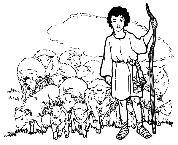 600x489 Huge Collection Of 'shepherd Drawing' Download More Than - Good Shepherd Drawing