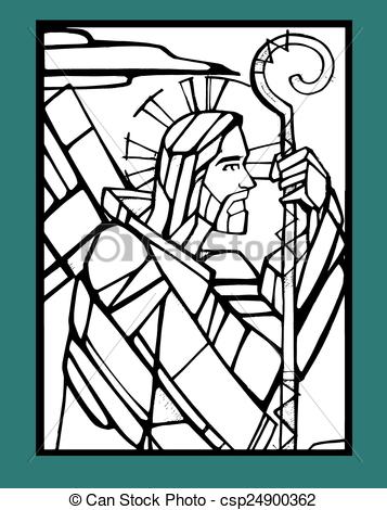 357x470 Jesus Good Shepherd Hand Drawn Vector Illustration Or Drawing - Good Shepherd Drawing