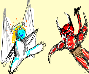 300x250 Good Vs Evil Drawing - Good Vs Evil Drawing