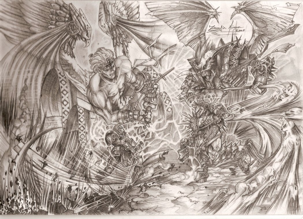 1050x761 Pictures Of Good Vs Evil Drawings - Good Vs Evil Drawing