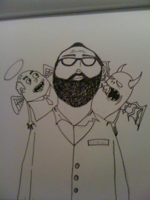 300x400 Stages Of A Drawing Good Vs Evil Mindoftobal - Good Vs Evil Drawing