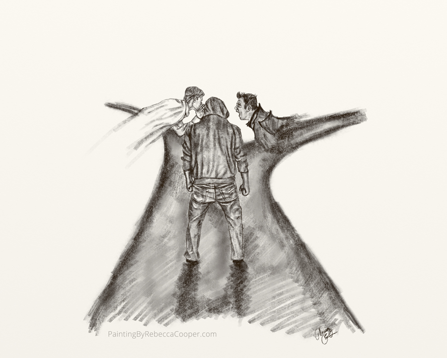 900x720 Drawing Challenge Day - Good Vs Evil Drawing