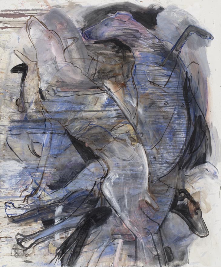 730x882 Elizabeth Neel - Good Vs Evil Drawing