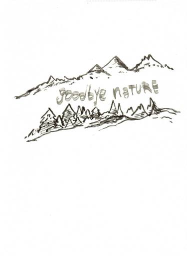 375x512 Goodbye Nature Drawing - Goodbye Drawing