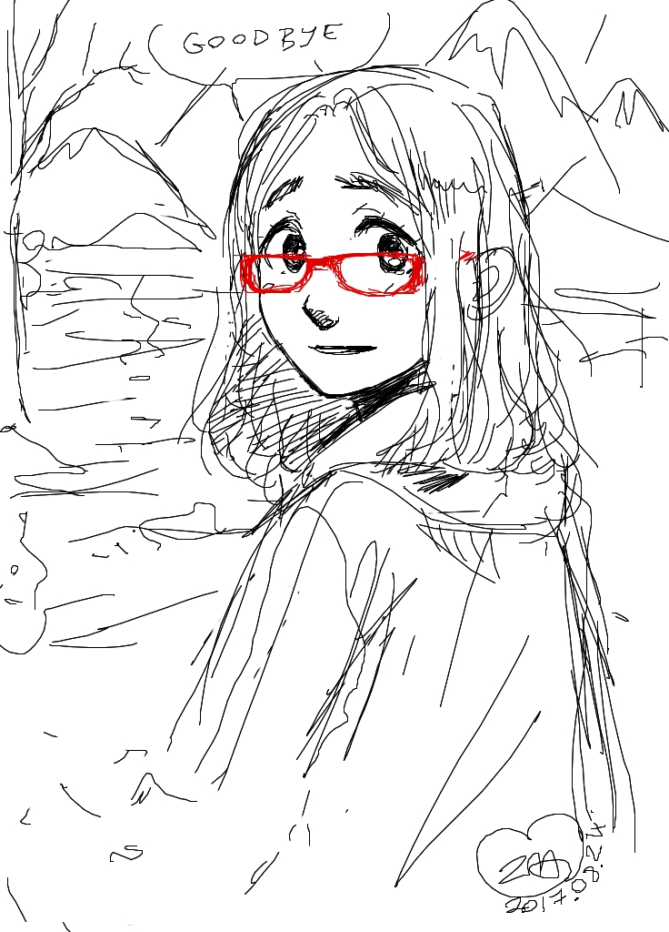 736x1024 Goodbye - Goodbye Drawing