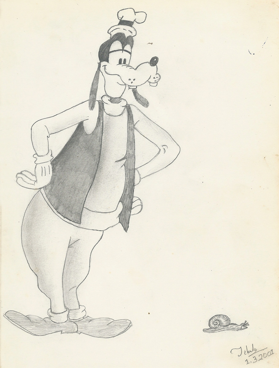 910x1200 drawing goofy on the far side - Goofy Cartoon Drawing