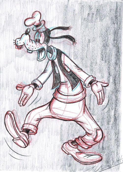 500x700 goofy without clue - Goofy Cartoon Drawing