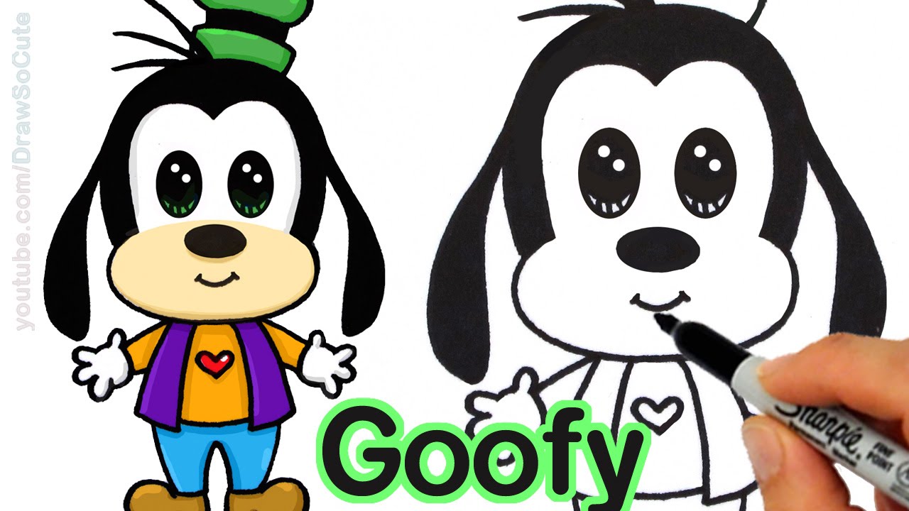 1280x720 how to draw goofy easy step - Goofy Cartoon Drawing