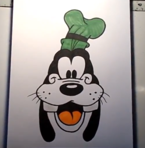 294x300 how to draw goofy from mickey mouse easy step - Goofy Cartoon Drawing