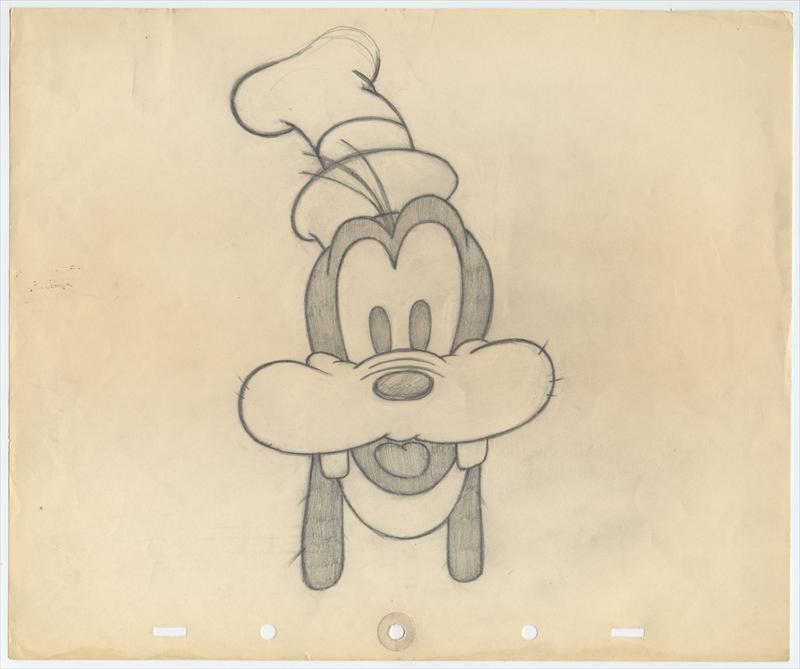 800x669 disney goofy original design drawing - Goofy Cartoon Drawing