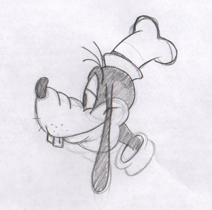 696x688 Learning Animation Goofy - Goofy Drawing