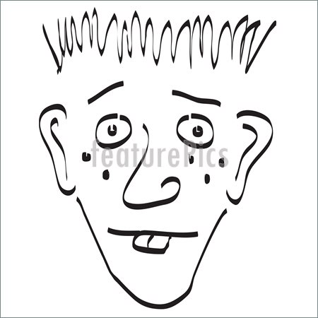 450x450 Illustration Of Rasterized Goofy Face - Goofy Face Drawing