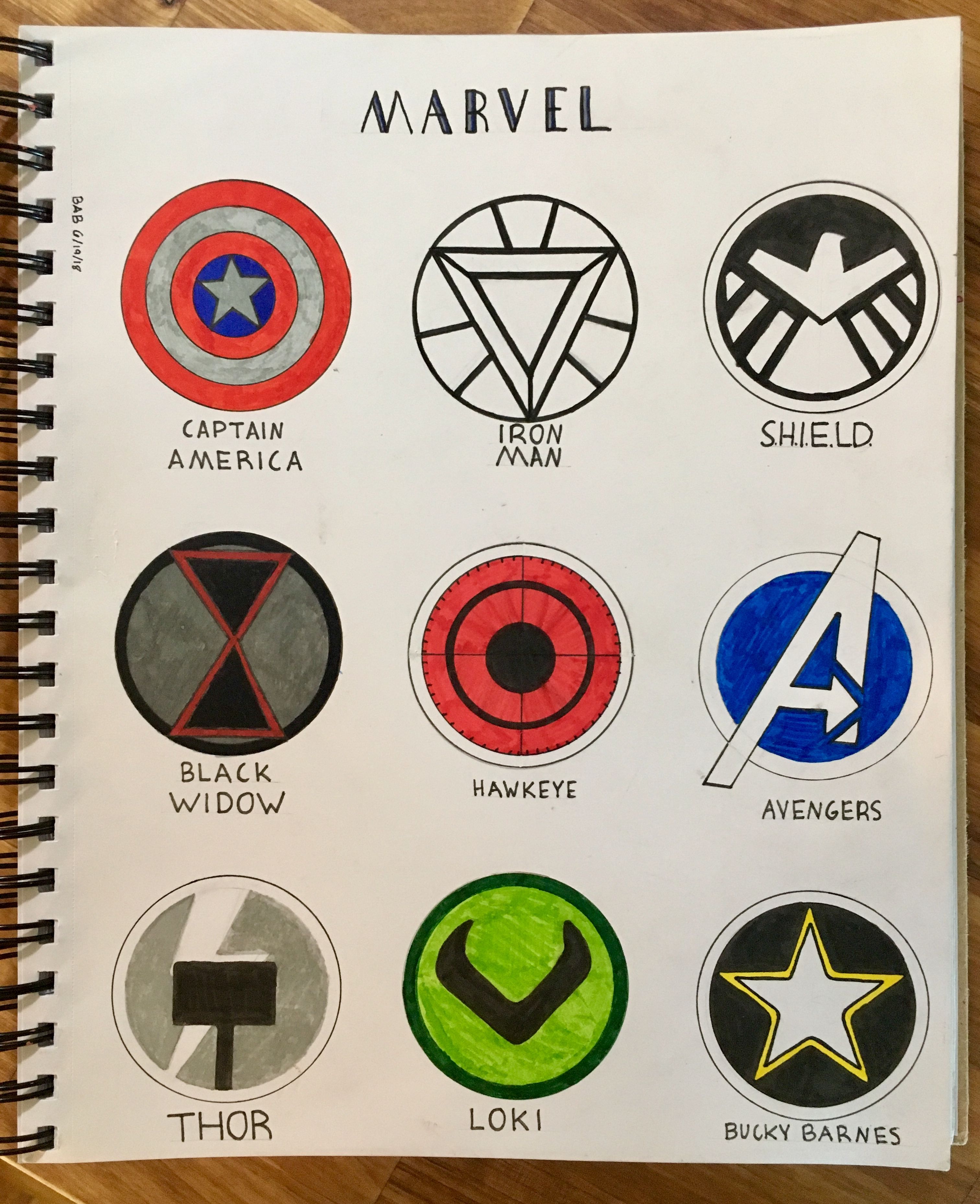 3024x3714 Hand Drawn Marvel Logos! - Google Drawings Logo