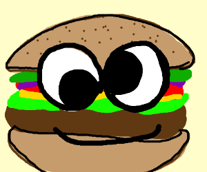 300x250 draw a hamburger with googly eyes drawing - Googly Eyes Drawing
