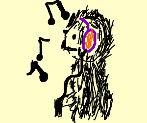 300x250 gopher with cool headphones drawing - Gopher Drawing