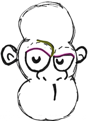 300x414 how to draw cartoon gorillas apes with easy step - Gorilla Cartoon Drawing