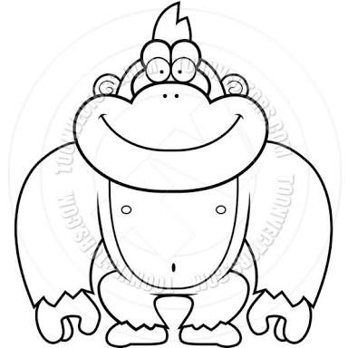 384x384 Easy To Draw Cartoon Gorilla - Gorilla Cartoon Drawing
