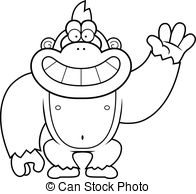 196x194 gorilla illustrations and clipart gorilla royalty free - Gorilla Cartoon Drawing