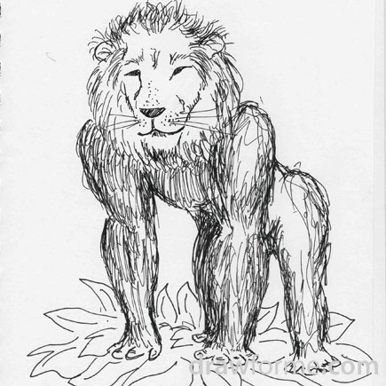 435x435 Draw For Me A Lion's Head On A Gorillas Body - Gorilla Head Drawing