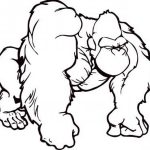 150x150 To Print Gorilla Coloring Pages For Your Line Drawings - Gorilla Line Drawing