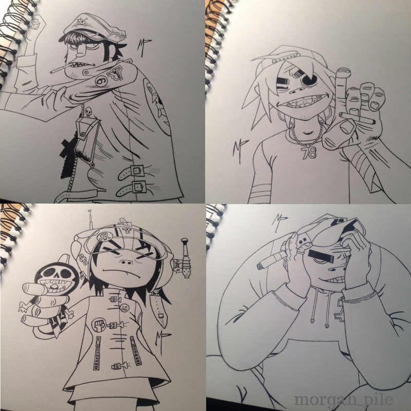 800x800 drawing some phase art in hype for the new album gorillaz - Gorilla...