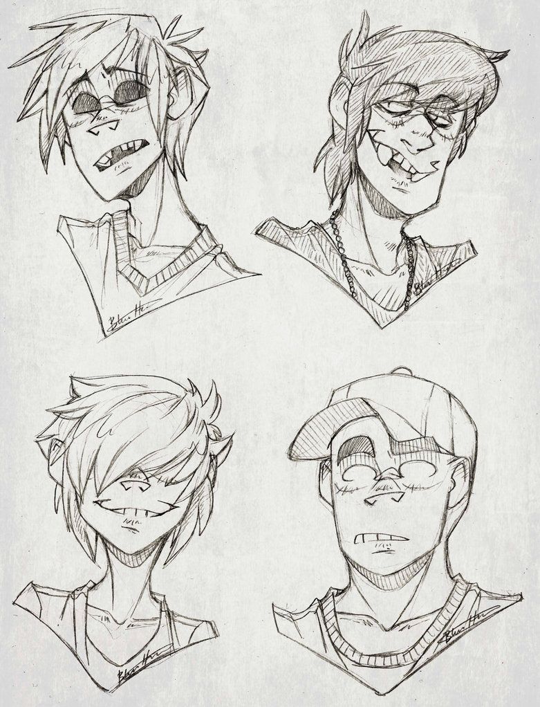 781x1022 gorillaz - Gorillaz Drawing