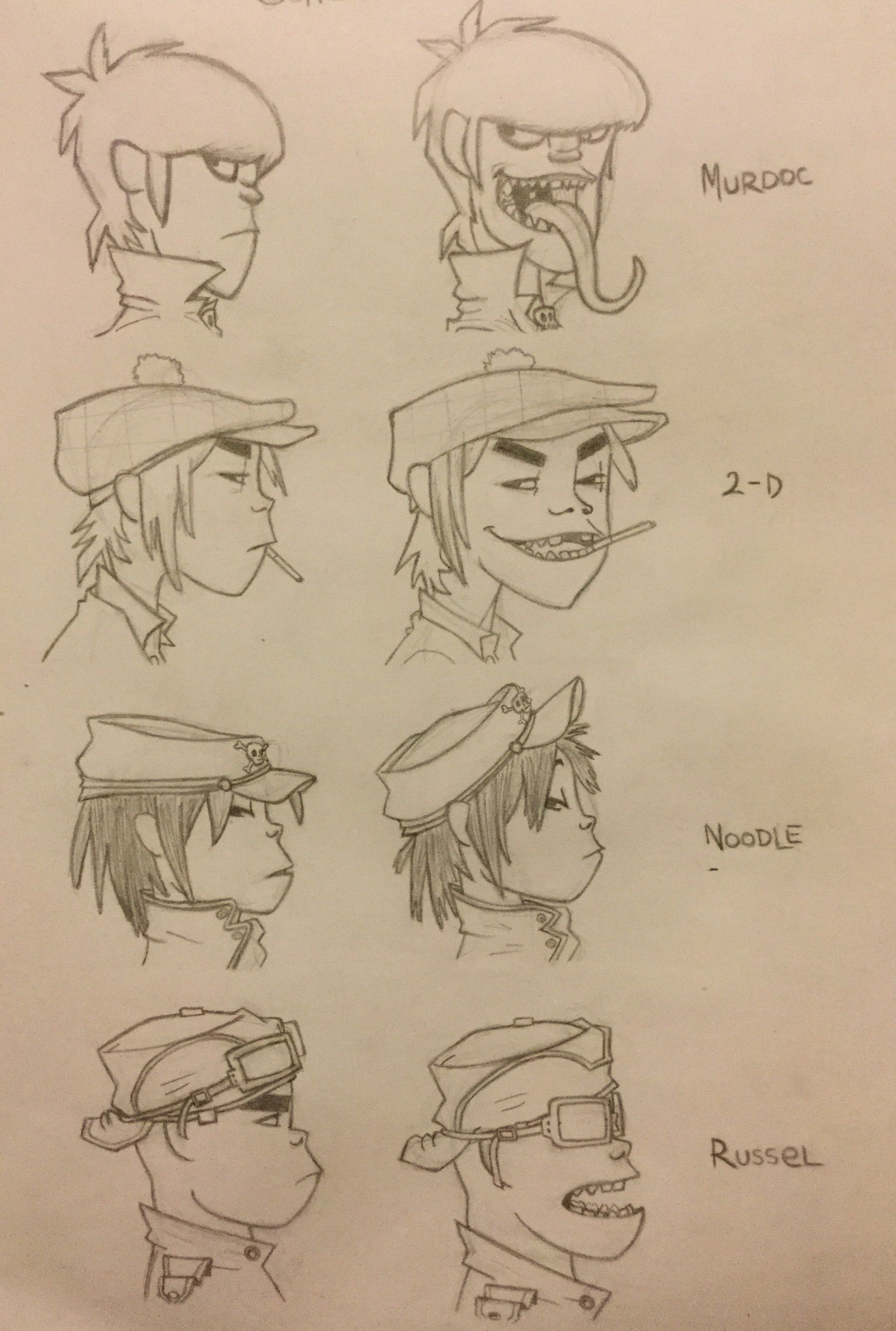 2112x3137 gorillaz - Gorillaz Drawing