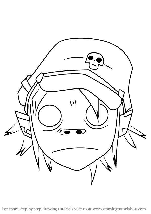 598x844 learn how to draw from gorillaz - Gorillaz Drawing