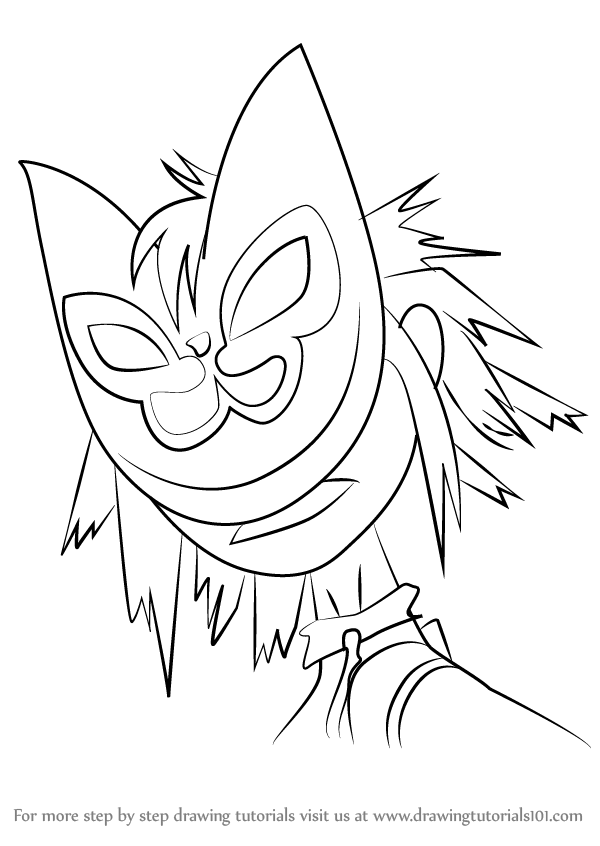 600x846 learn how to draw noodle from gorillaz - Gorillaz Drawing