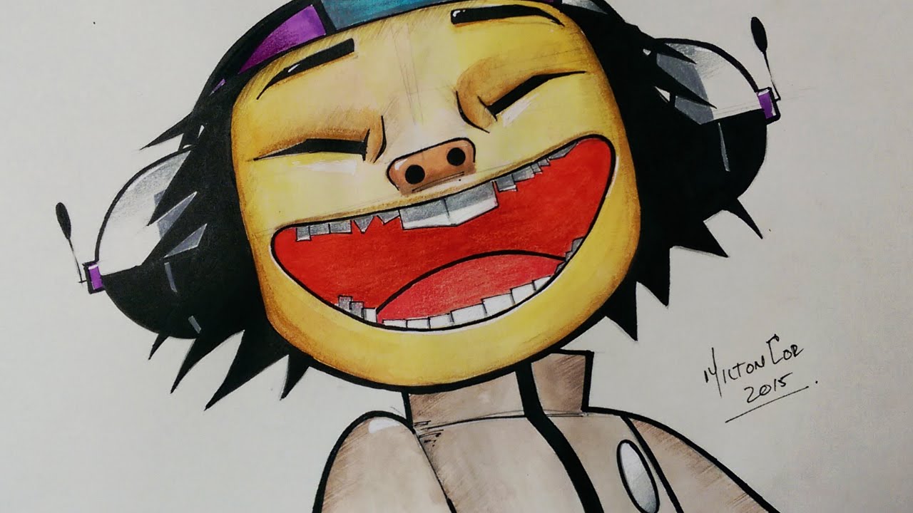 1280x720 drawing noodle from gorillaz - Gorillaz Drawing