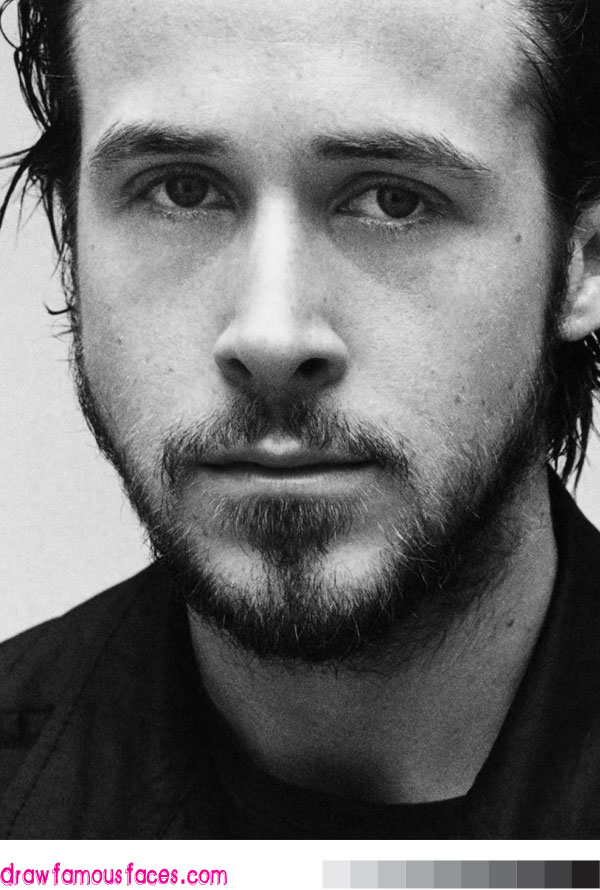 600x890 How To Draw Ryan Gosling Draw Famous Faces - Gosling Drawing