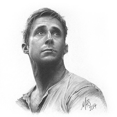 450x450 Ryan Gosling Drawing Pic Drawing Skill - Gosling Drawing