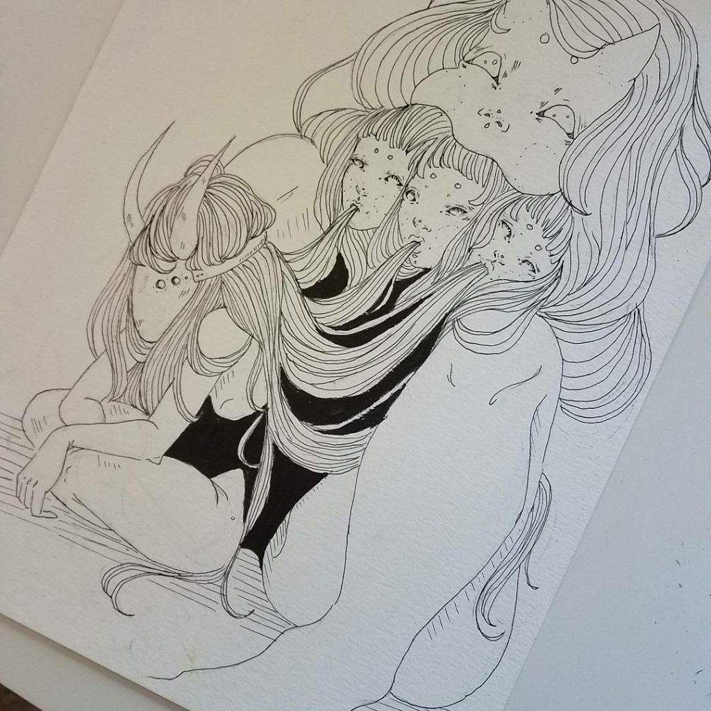 1024x1024 Hungry For Gossip Wip Amino - Gossip Drawing