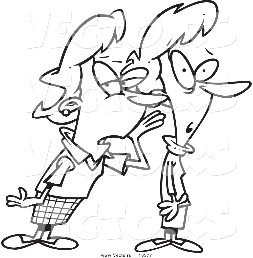 1024x1044 Vector Of A Cartoon Cartoon Women Talking Gossip - Gossip Drawing