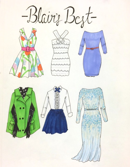 500x642 art fashion gossip girl blair waldorf fashion blog fashion - Gossip Girl Drawing