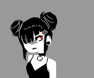 300x250 goth girl drawing - Goth Girl Drawing