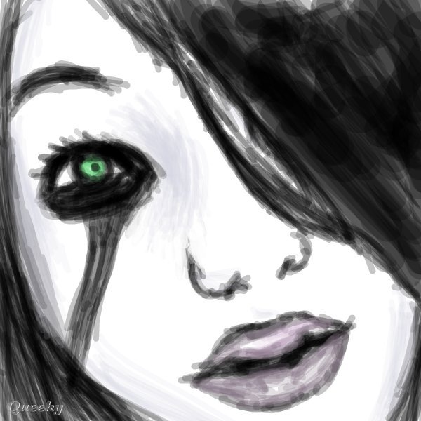 600x600 goth girl a people speedpaint drawing - Goth Girl Drawing